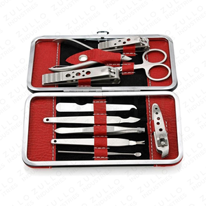 Custom Logo Stainless Steel Chiropody Manicure <b>Pedicure</b> <b>Set</b> Professional Grooming Kit with PU Leather Case - Product Image 2