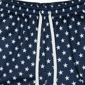 Shorts de basketball pour hommes, style streetwear, taille haute élastique, logo avant, mélange de coton, séchage rapide, respirant - Product Image 3