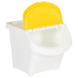 Poubelles empilables en PP blanc avec couvercles, ensemble de 3 pièces, 20,6 gallons chacune - Product Image 3