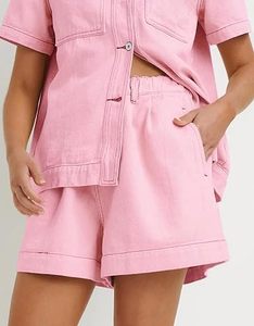 Conjunto de 2 piezas de mezclilla para mujer: Top sin mangas con botones y pantalones cortos de pierna ancha a juego - Product Image 5