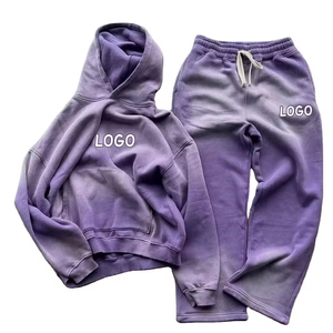 Ensemble de sweats à capuche oversize unisexe en coton vierge personnalisé pour hommes, survêtement et sweats à capuche pour hommes - Product Image 5