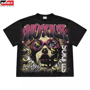 T-shirt en coton délavé à l'acide 100% haute qualité, style rétro streetwear premium USA pour homme, coupe lourde, idéal pour la gym - Product Image 1