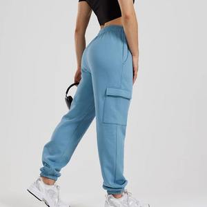 Pantalones cargo de mujer personalizados, pantalones de chándal de forro polar grueso para mujer, pantalones de chándal de invierno cálidos de pierna ancha para mujer, joggers - Product Image 6