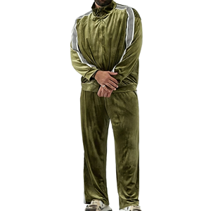 Comfortable Printed Polyester Cotton Tracksuit Set Sportswear Training Outfit - Product Image 1