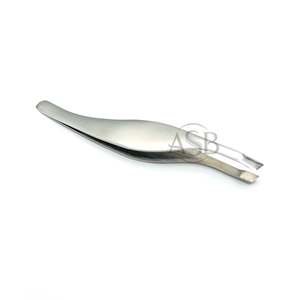 Pinza para cejas en forma de S de acero inoxidable con logotipo personalizado, pinza profesional para cejas, herramienta de belleza profesional - Product Image 5