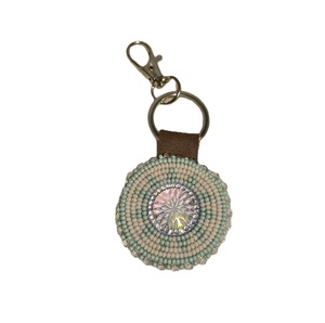 Premium Handmade Embroidery <b>Keyring</b> with Glass Seed Bead Artwork Creative Handmade Glass Seed Beads Keychain for Fashion Styling - Product Image 2
