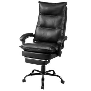 Sedia da Ufficio Ergonomica Robusta con Capacità di 180 kg, Regolazione in Altezza e Funzionalità Executive, Include Cuscino Lombare e Poggiapiedi - Product Image 2