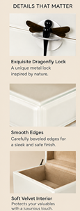 Luxury Ivory Color Mirror <b>Glass</b> Decorative Storage Box Key <b>Knob</b> Premium Jewelry Vanity Organizer Boxes Home Decor Lacquer - Product Image 5