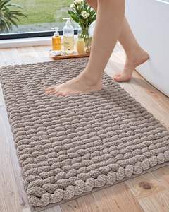 Elegante Tapete de Entrada de Diatomita |   Alfombra Antideslizante de Poliéster con Diseño Floral, Hecha a Máquina, de 3 a 5 mm de Grosor, Lavable a Mano para Uso Doméstico - Product Image 4