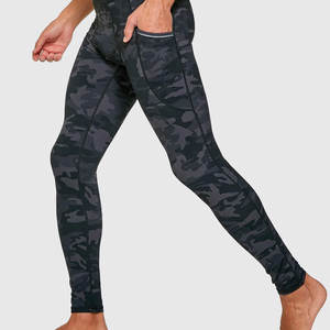 Pantalones de compresión avanzados para hombre con cintura elástica para entrenamiento de alta intensidad y rutinas de fitness. - Product Image 2