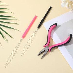 Pince à extensions capillaires 3 trous, mini-outil professionnel pour extensions à micro-anneaux et nano-anneaux, ouvre-anneaux et outil de retrait - Product Image 3