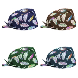 Bonnets de travail sublimés pour personnel médical, pharmaciens et laborantins, avec bande de maintien sécurisée, vente en gros - Product Image 1