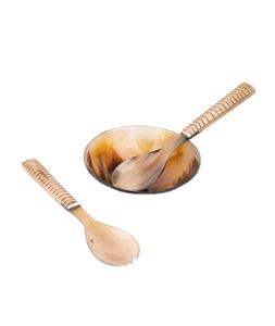 Handmade Natural <b>Crafts</b> Wholesale Polished Buffalo Horn Serving Bowl Animal Style Nautical Oval Shape Christmas Dinnerware - Product Image 5