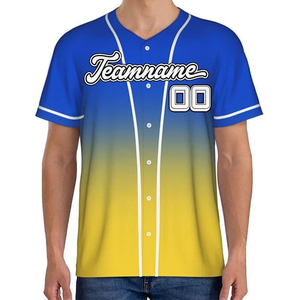 เสื้อเบสบอลคุณภาพสูง พิมพ์ชื่อทีมและหมายเลขได้ตามต้องการ ชุดกีฬาซอฟต์บอลสำหรับฝึกซ้อม ผลิตจากผ้าฝ้ายออร์แกนิค 100% พิมพ์ลายด้วยเทคนิคซิลค์สกรีน แห้งเร็ว - Product Image 4