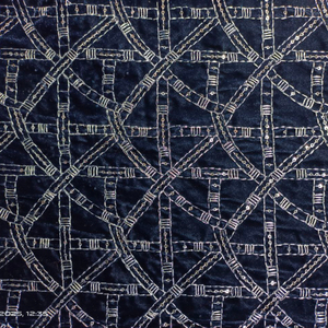 Premium Velvet Embroidered Fabric Heavy Sequence Work Soft Polyester Velvet <b>Material</b> For Party Wear Ladies Dress Luxe - Product Image 3