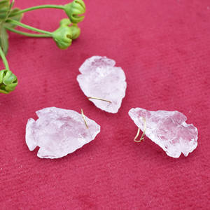 Colgante de Cuarzo Transparente Natural con Forma de Pez, Amuleto de Cristal en Forma de Gota, Anillo Chapado en Oro, Joyería Minimalista Boho con Piedras Preciosas, Regalo para Mujer - Product Image 2