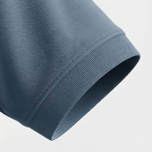 Polo à manches courtes bleu pour homme, logo brodé, coton Oxford, décontracté, respirant, coupe classique, design uni - Product Image 6