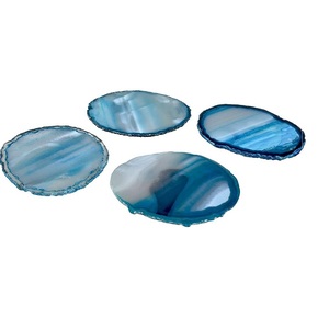 Unique Style Tableware Accessories <b>Agate</b> <b>Coaster</b> With Gold Electroplated <b>Agate</b> Slice at Wholesale Price with Premium Quality - Product Image 2