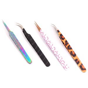 Juego de pinzas para pestañas de volumen de venta caliente, pinzas de extensión de pestañas de acero inoxidable con punta puntiaguda con etiqueta privada - Product Image 6