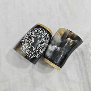 Taza de Cuerno de Buey 100% de Calidad Superior para Beber Té, Leche, Agua, Café, Cerveza, Estilo Vikingo con Acabado Natural, Ecológica, Navideña - Product Image 2