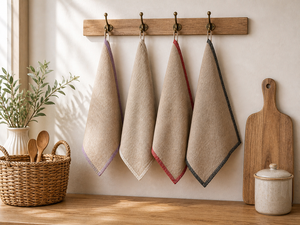 Linen <b>Kitchen</b> <b>Towel</b> Quick Dry Super Absorbent Rectangular Cleaning <b>Towel</b> with Hanging Loop for Home - Product Image 4