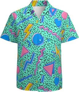 Chemise homme à manches courtes, imprimé floral tropical hawaïen, décontractée, boutonnée, colorée, pour l'été - Product Image 4