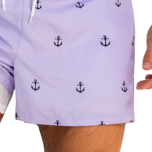 <b>Men</b> Woven Printed <b>Swim</b> <b>Shorts</b> Quick Dry Breathable Elastic Waist Drawstring Casual Fit Summer Water Sports Holiday - Product Image 6