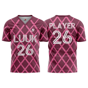 Custom LUUK International Men's V Neck Short Sleeve Soccer Jerseys Plus Size Classic Style 100% <b>Polyester</b> Quick Dry <b>Shirts</b> - Product Image 4