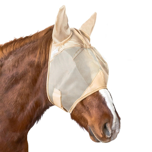 Horse Fly Protection Hood Soft Lightweight Mesh Face Shield for Horses During Riding Turnout Stable Care and <b>Open</b> Field Grazing - Product Image 5