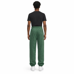 Pantalones Deportivos de Felpa para Hombre, Color Verde Jaspeado, Mezcla de Algodón Grueso, Corte Holgado, con Puños, Logotipo Personalizado, Estilo Urbano, OEM - Product Image 2