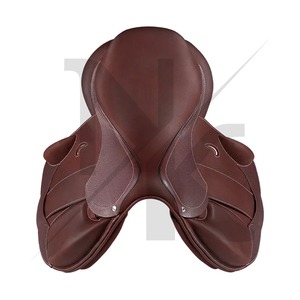 Silla de montar premium para salto ecuestre, de cuero genuino, estilo inglés, cómoda y duradera. Productos de carreras de caballos ingleses de la India. - Product Image 4