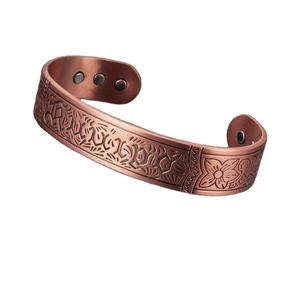 Brazalete Unisex de Cobre Pulido Vintage Hecho a Mano por Artesanos Reales, con Diseño de Bola y Perla, Regalo de Moda para Bodas, Fiestas y Aniversarios - Product Image 1