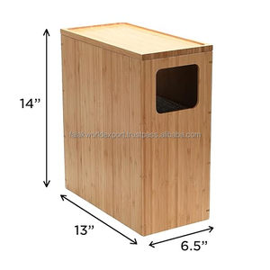 Hot Sales High Quality Luxury Wooden Zero Waste Recycling Bucket <b>Bins</b> Brown From Falak World Export - Product Image 4