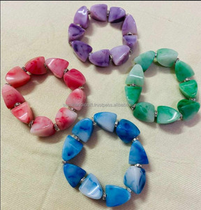 Brazalete de cuentas de resina de moda Acabado pulido y pulido-Accesorio de joyería popular - Product Image 1