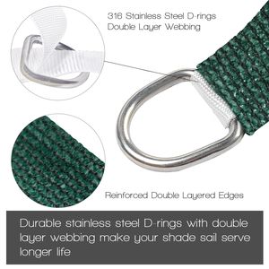 ผ้าใบกันแดด HDPE สีเขียวเข้ม ขนาด 12 x 12 ฟุต ประเภทสินค้า ผ้าใบและตาข่ายกันแดด - Product Image 3