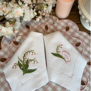 AksharaFAB Serviettes de table brodées de fleurs sauvages Décor de Pâques Broderie botanique Jardin de mariage Pendaison de crémaillère Coffret cadeau Fleurs sauvages - Product Image 6