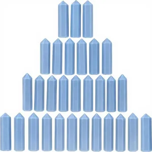 Pointe de crayon en angelite naturelle polie, pierre précieuse de cristal bleu, fournisseur en gros pour l'artisanat, les grilles de cristal et le bricolage - Product Image 1