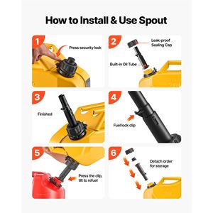 Contenitore per Carburante in Metallo da 5,3 Galloni con Maniglia Comoda e Design Antigoccia - Product Image 5