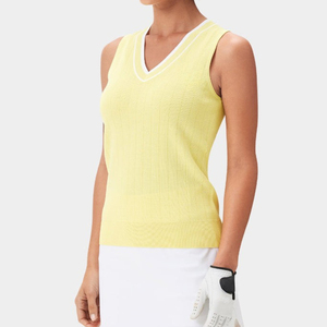 Chemises de sport pour femmes tendance, de haute qualité, UPF 50+, séchage rapide, pour le golf, le tennis, le badminton, sans manches, polos athlétiques - Product Image 1
