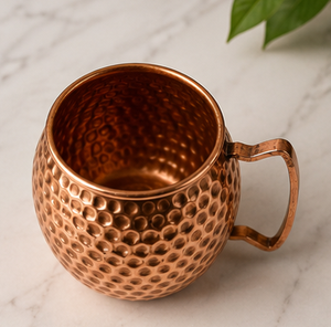 Jarra de Cobre Puro Martillado con Textura Esférica para Cócteles, Ecológica, para Uso Doméstico, Estilo Vintage - Product Image 5