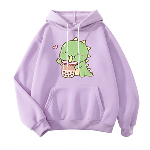 Tela de Forro Polar Estampada de Alta Calidad para Mujer, Sudadera con Capucha, Informal, Corta, con Patrón Sólido, de Poliéster/Algodón, Transpirable, de Secado Rápido - Product Image 6