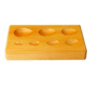 Jewelry Tools Wood Teardrop Pear Shaped <b>Doming</b> Dapping Block 7 Cavity Depressions Jewelry Making Wood Metal Forming Tool - Product Image 4
