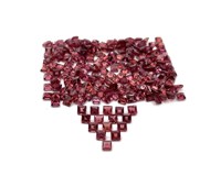 Pierre précieuse naturelle grenat du Mozambique, taille carrée facettée rouge, pierres de grenat de plusieurs tailles pour la fabrication de bijoux
