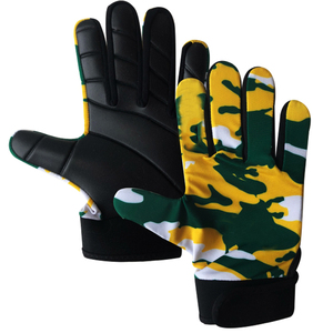 American football gloves for positions featuring high fingers breathable backhand and reinforced wrist strap for better control - Product Image 6