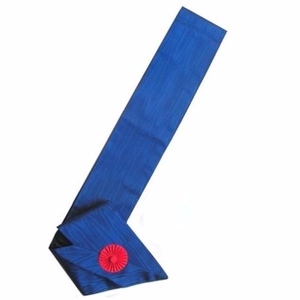 Echarpe del Rito Escocés de 12.º Grado, Echarpe Azul Moiré, Echarpe con Roseta Roja, Echarpe de Maestro Arquitecto, Echarpe Masónica, Regalia del Rito Escocés - Product Image 3