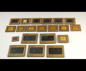Déchets de processeur CPU en céramique AMD Athlon 64 X2 LGA 1366 pour ordinateur de bureau, récupération d'or - Product Image 1