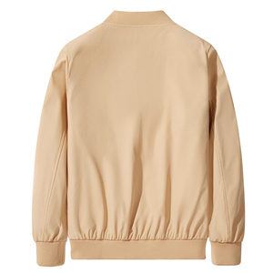 Men's Solid Color Lightweight Bomber Jacket Autumn Wear Regular Fit Polyester Material Bomber Jackets For <b>Boys</b> - Product Image 2
