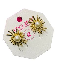 Hypoallergenic Alloy Gold Plated <b>Stud</b> <b>Earrings</b> for Women-Trendy and Durable Jewelry - Product Image 2