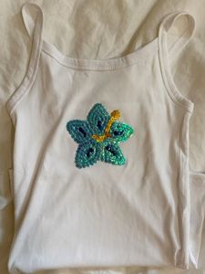Handmade <b>Pearl</b> Beaded Tank <b>Top</b> Elegant Women Boutique Fashion <b>Crop</b> Camisole At Best Price - Product Image 4