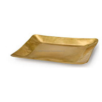 Plateau de service en aluminium doré personnalisé - Vente en gros, logo personnalisé, options multicolores, MOQ 50 pièces pour hôtels et restaurants